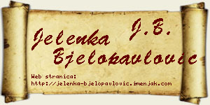 Jelenka Bjelopavlović vizit kartica